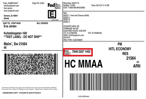 Guía de Envío 3 Fedex